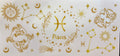 Pisces Zodiac Gold Celestial Cup Decal – Design #306A