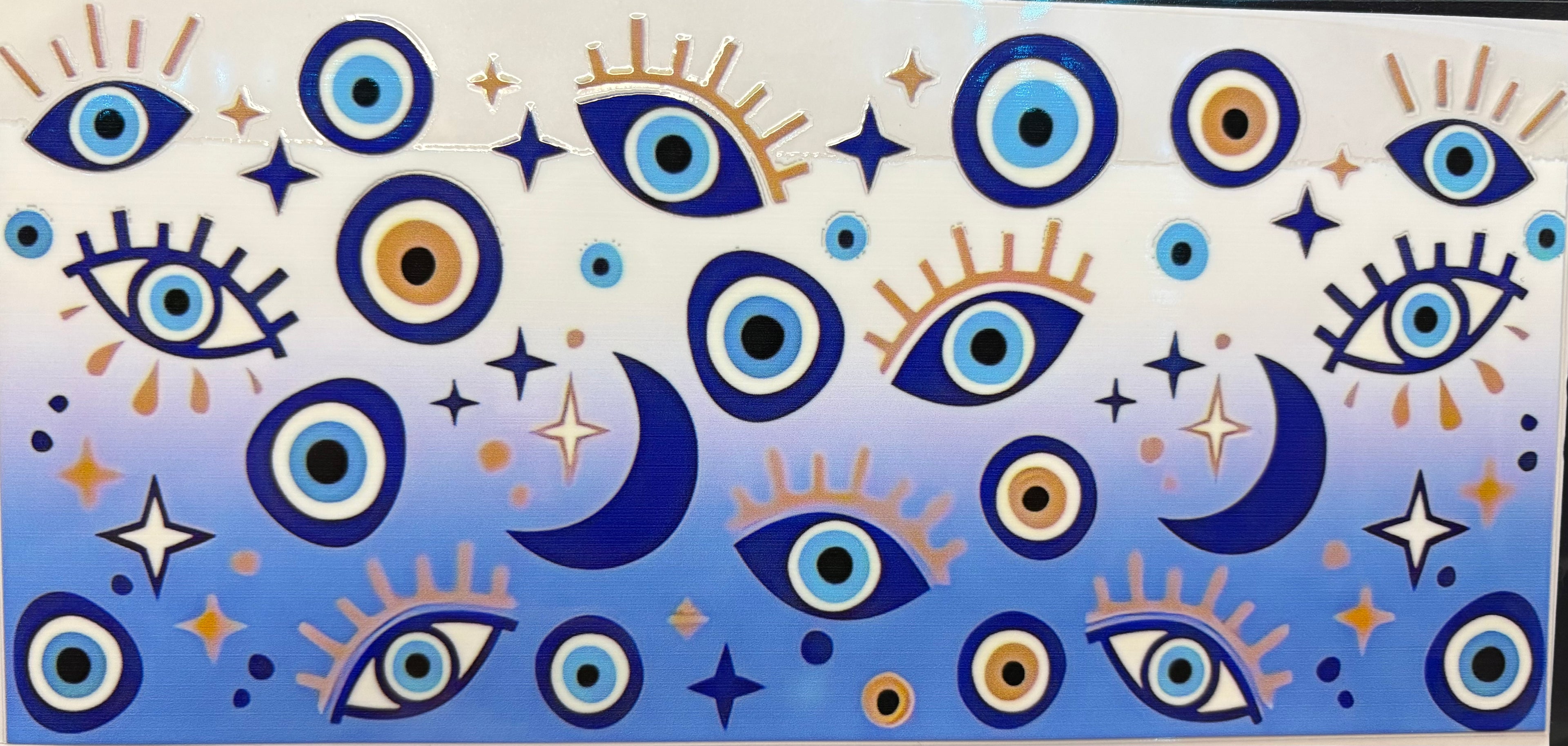 Classic Blue Evil Eye Cup Decal – Design #314A