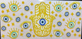 Gold Hamsa & Teal Evil Eye Scatter Cup Decal – Design #319