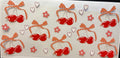 Gingham Bow Cherries Cup Decal – Design #266A