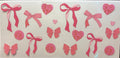 Pink Bows & Hearts Cup Decal – Design #266B