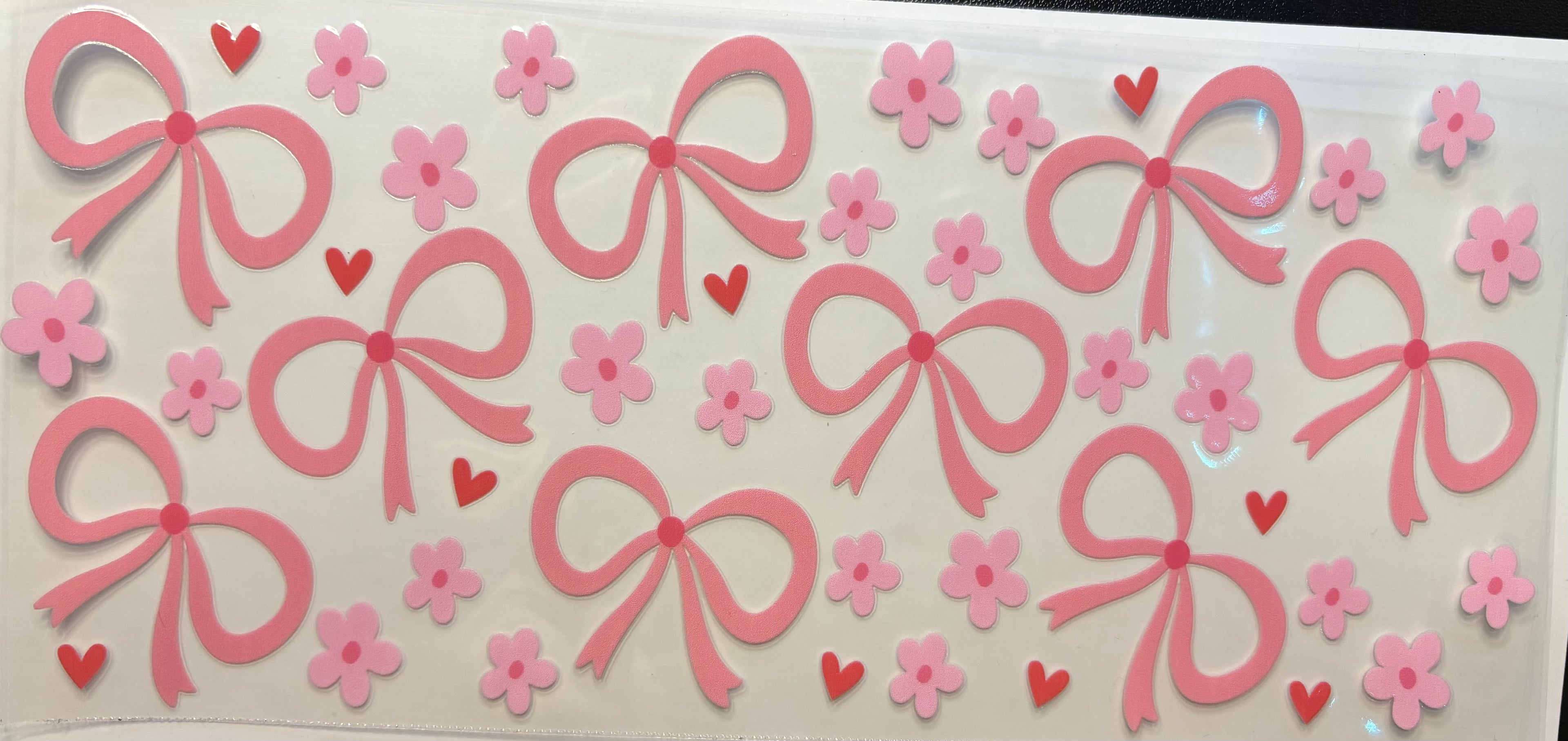 Pink Coquette Bows & Flowers Cup Decal – Design #267