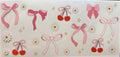 Cherries, Pink Bows & Daisies Cup Decal – Design #268A