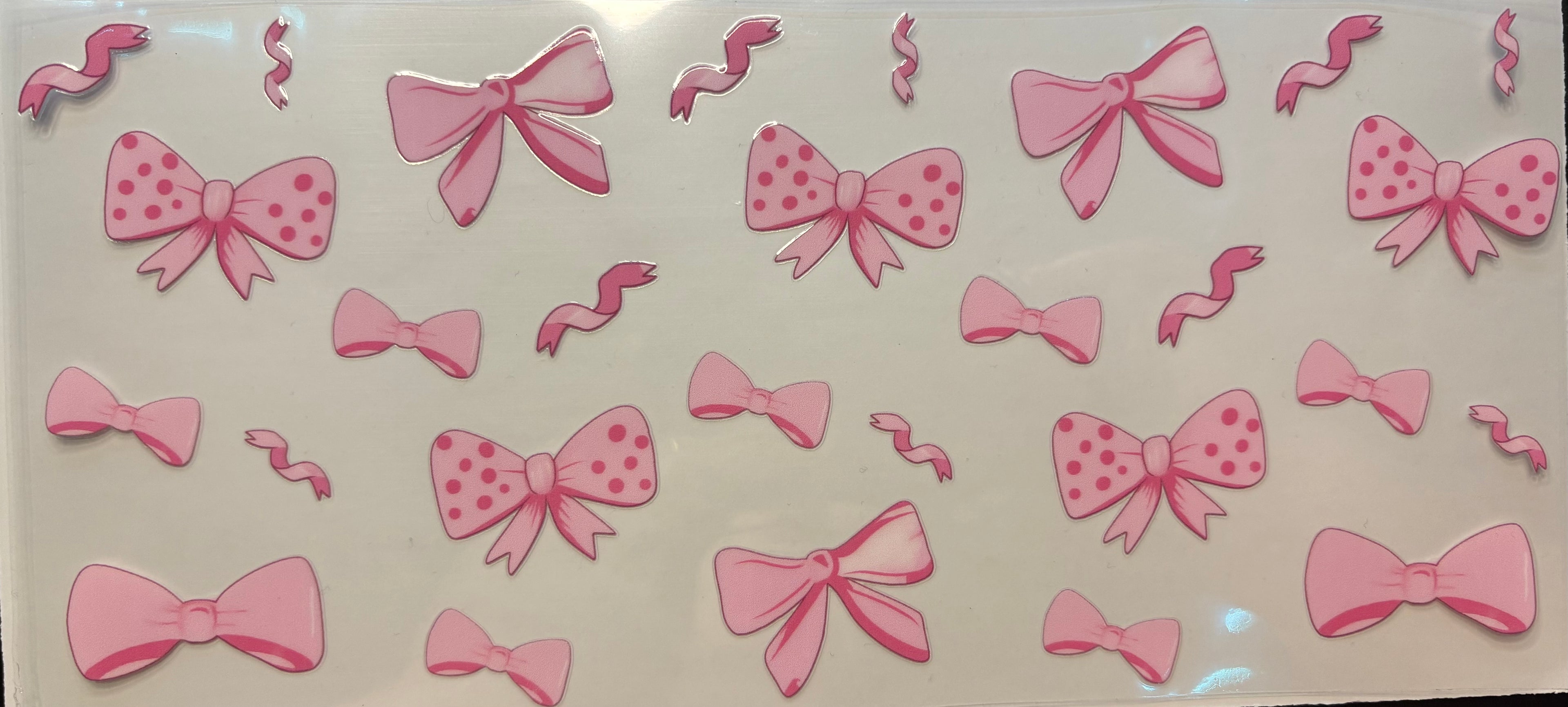 Pink Coquette Bows Cup Decal – Design #270A