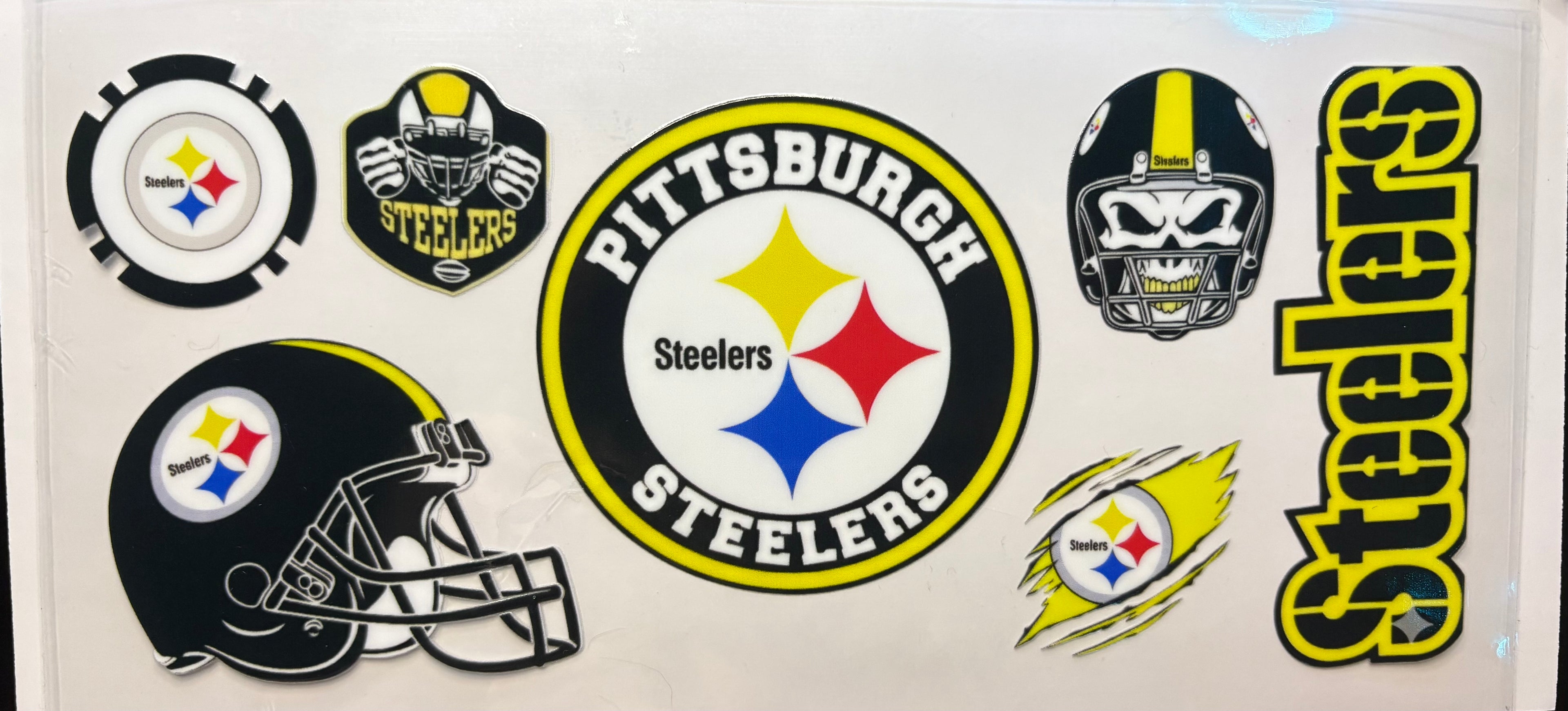 Pittsburgh Steelers Multi-Logo Cup Decal – Design #110A
