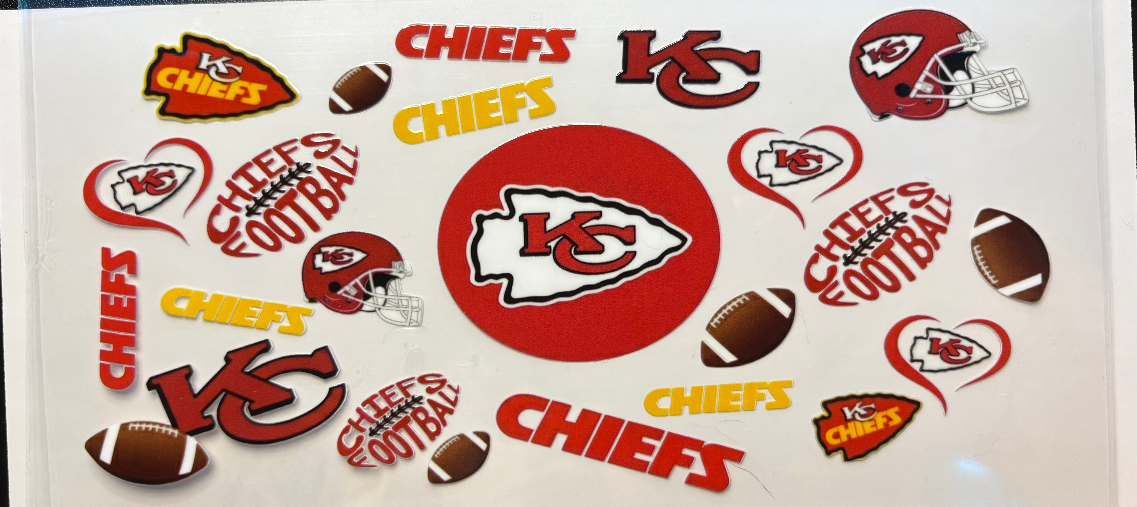 Kansas City Chiefs Multi-Logo Cup Decal – Design #116A
